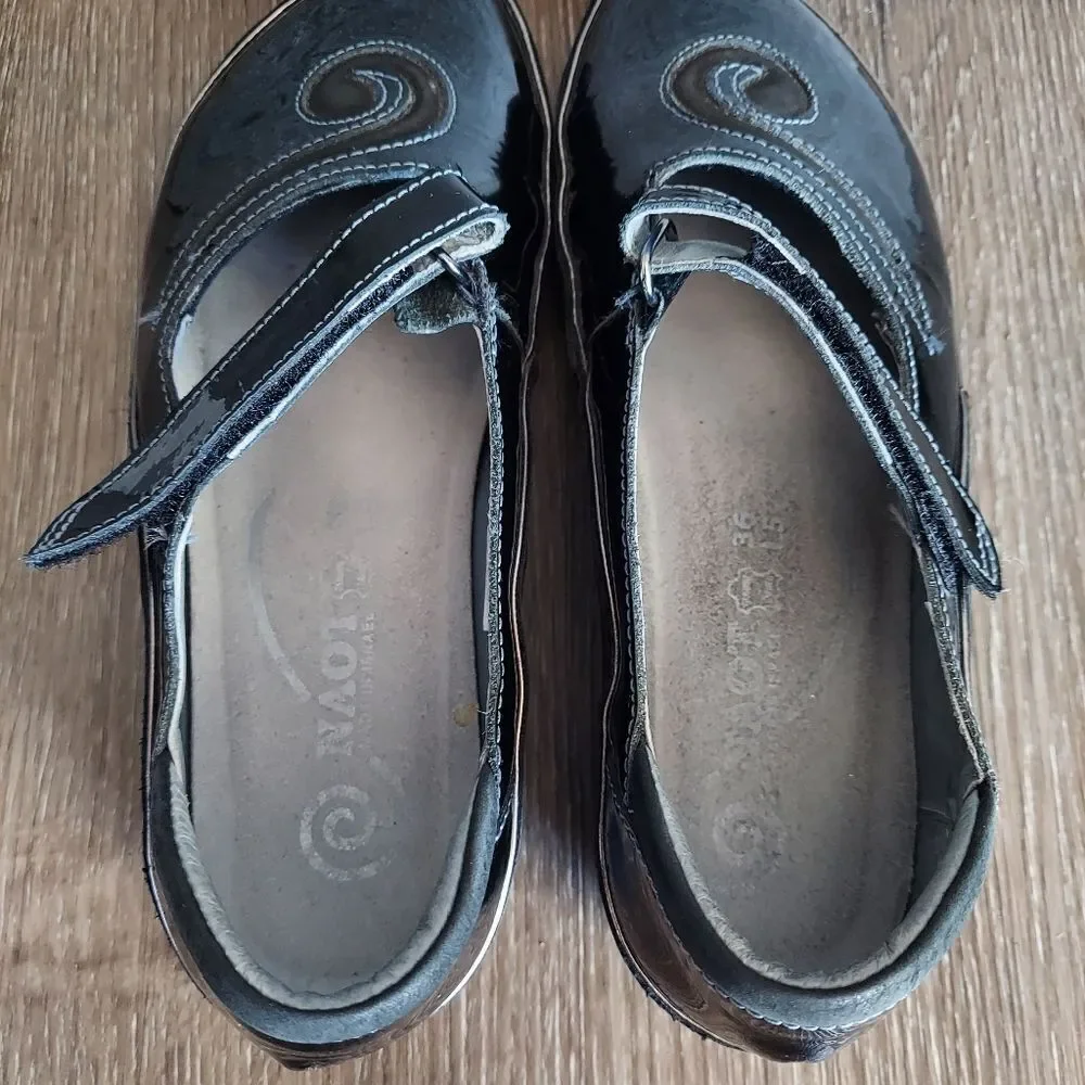 Naot Matai Black Mary Janes Size 36